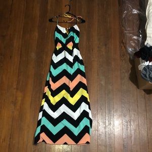 Chevron Maxi Dress